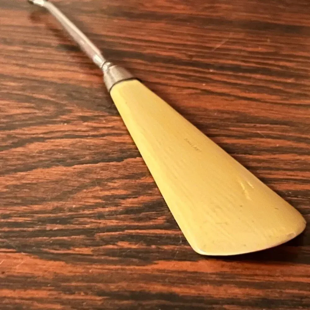 Antique Faux Ivory Vintage Victorian Shoehorn and Button Hook Made in England
